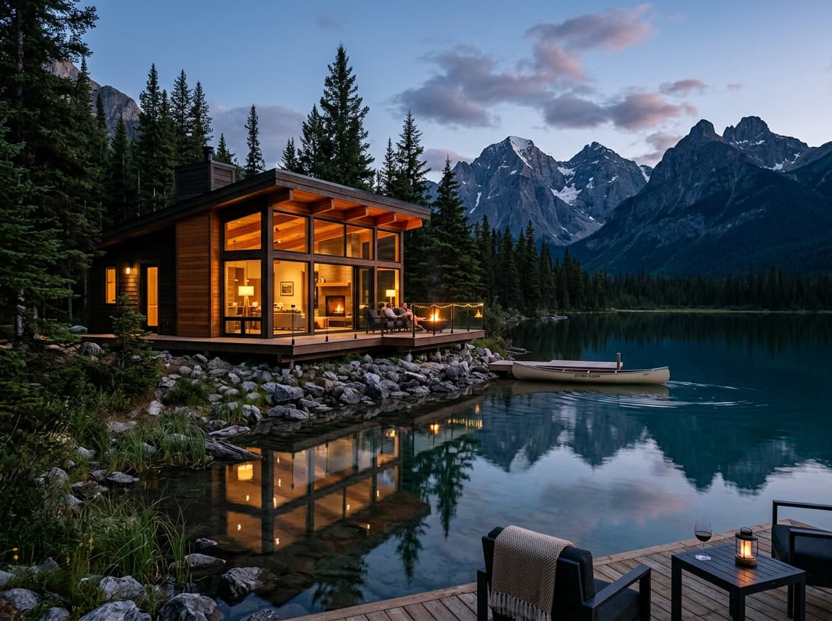 Secluded mountain lake sanctuary